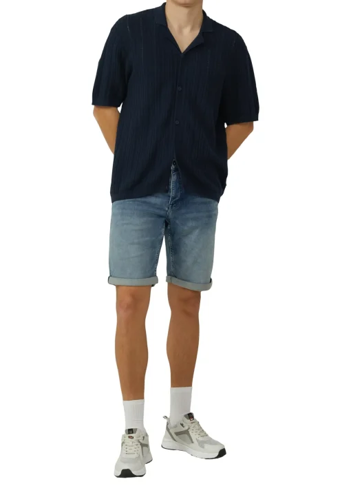 Herren QS Gestricktes Resorthemd