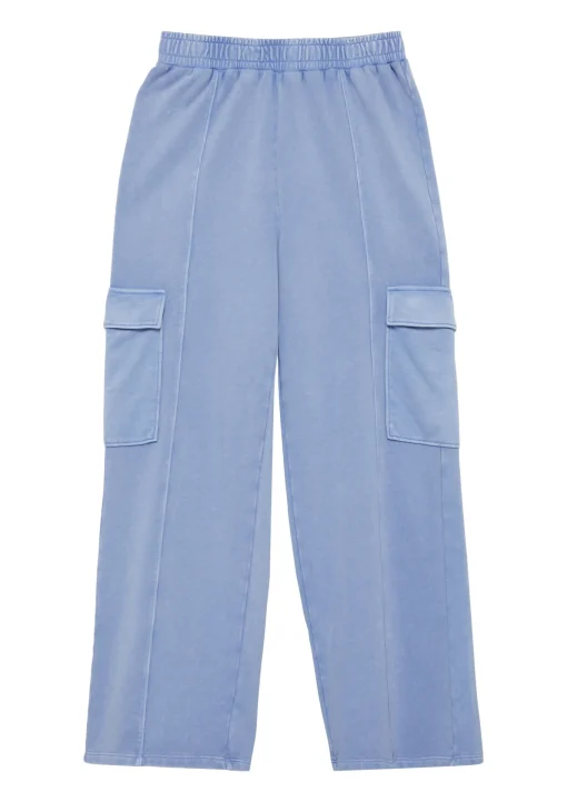 Kinder s.Oliver Gewaschene Sweathose mit Wide Leg und hohem Bund