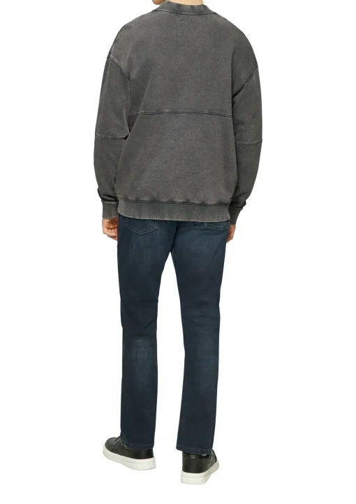 Herren QS Gewaschene Sweatshirtjacke im Bomber-Style