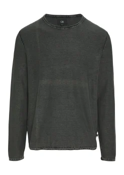 Herren QS Gewaschener Strickpullover mit Rollkante