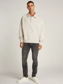 Herren Calvin Klein Jeans Gewebtes Label Relaxed Rugby Sweater