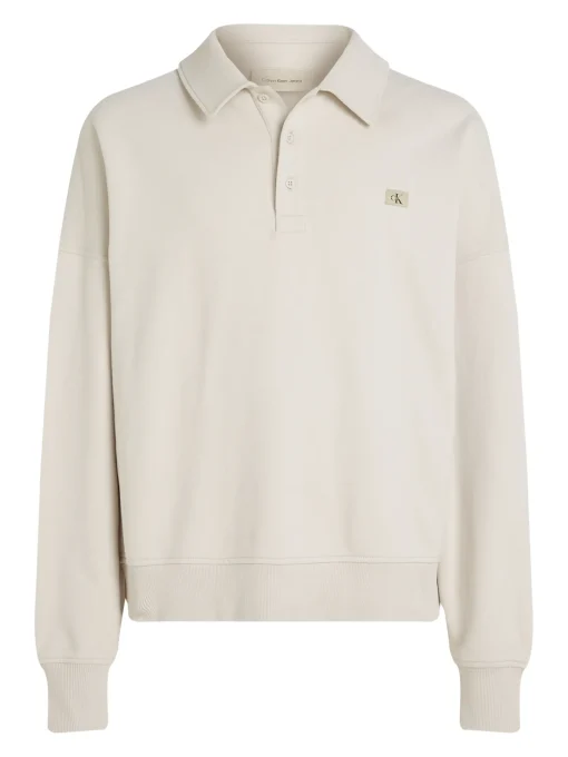 Herren Calvin Klein Jeans Gewebtes Label Relaxed Rugby Sweater