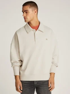 Herren Calvin Klein Jeans Gewebtes Label Relaxed Rugby Sweater
