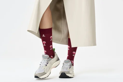 Damen Happy Socks Glass Of Wine Sock