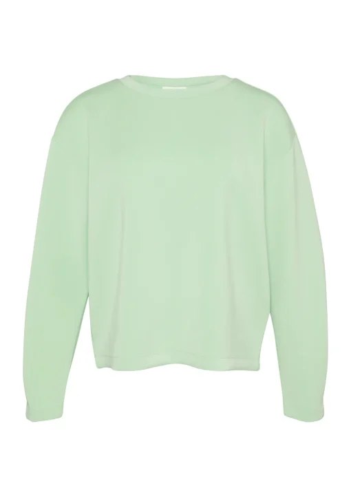 Damen s.Oliver Glattes Scuba-Shirt im Relaxed Fit mit überschnittenen Schultern