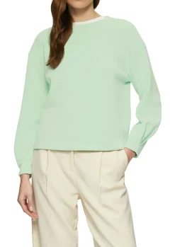 Damen s.Oliver Glattes Scuba-Shirt im Relaxed Fit mit überschnittenen Schultern