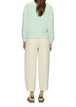 Damen s.Oliver Glattes Scuba-Shirt im Relaxed Fit mit überschnittenen Schultern