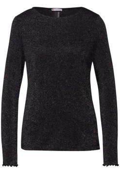 Damen Street One Glitzerndes Langarmshirt