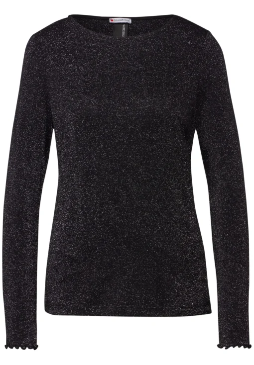 Damen Street One Glitzerndes Langarmshirt