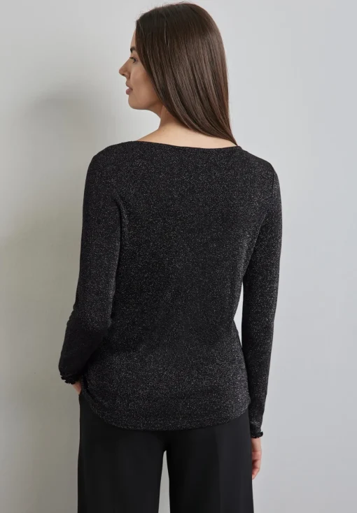Damen Street One Glitzerndes Langarmshirt