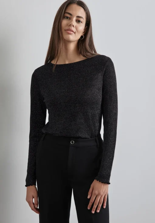 Damen Street One Glitzerndes Langarmshirt