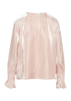 Damen s.Oliver BLACK LABEL Glänzende Viskose-Bluse mit Volantärmel
