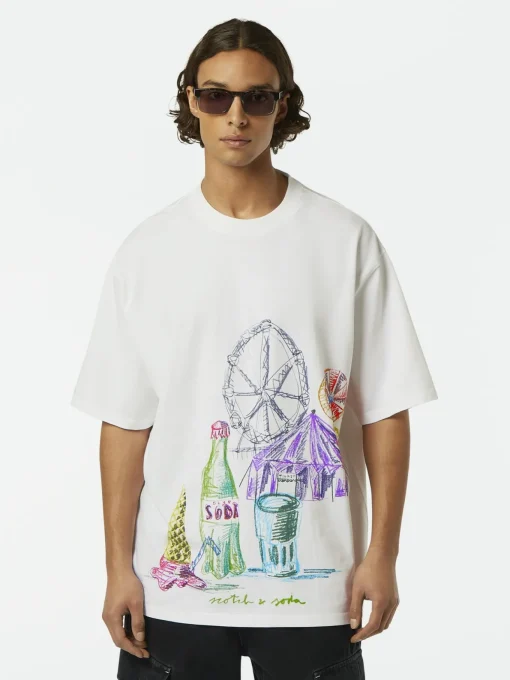 Herren Scotch & Soda Grafik T-Shirt