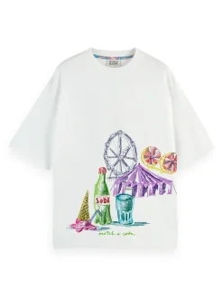 Herren Scotch & Soda Grafik T-Shirt