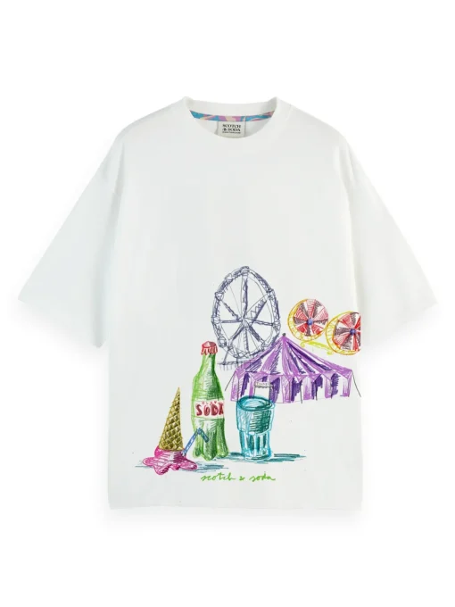 Herren Scotch & Soda Grafik T-Shirt