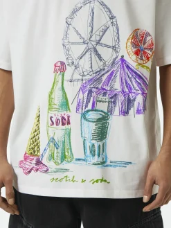 Herren Scotch & Soda Grafik T-Shirt