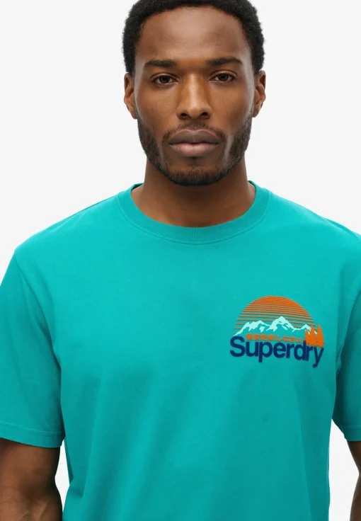 Herren Superdry Great Outdoors T-Shirt mit Core Logo