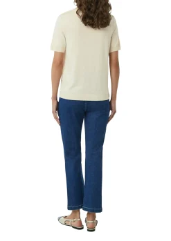 Damen Comma Halblanges Shirt aus Strickjersey