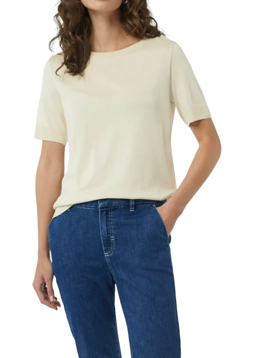 Damen Comma Halblanges Shirt aus Strickjersey