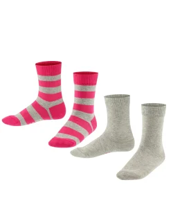 Kinder Falke Happy Stripe 2-Pack Kinder Socken