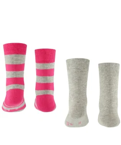 Kinder Falke Happy Stripe 2-Pack Kinder Socken
