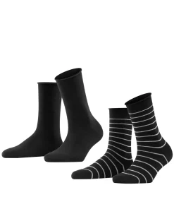 Damen Falke Happy Stripe 2-Pack Socken