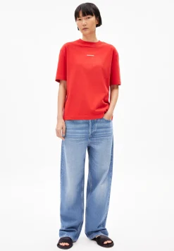 Damen armedangels Heavyweight T-Shirt aus Bio-Baumwoll Mix TARJAA WORD ICONIC Å
