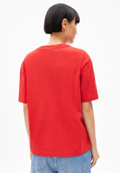 Damen armedangels Heavyweight T-Shirt aus Bio-Baumwoll Mix TARJAA WORD ICONIC Å