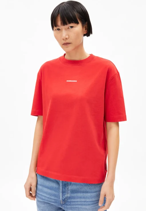 Damen armedangels Heavyweight T-Shirt aus Bio-Baumwoll Mix TARJAA WORD ICONIC Å