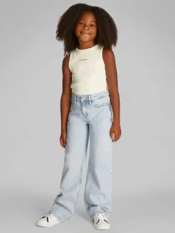 Kinder Calvin Klein Helle Jeans Hose
