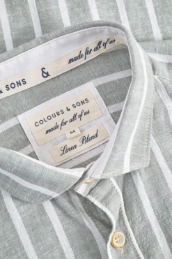 Herren Colours & Sons Hemd in Leinen Optik