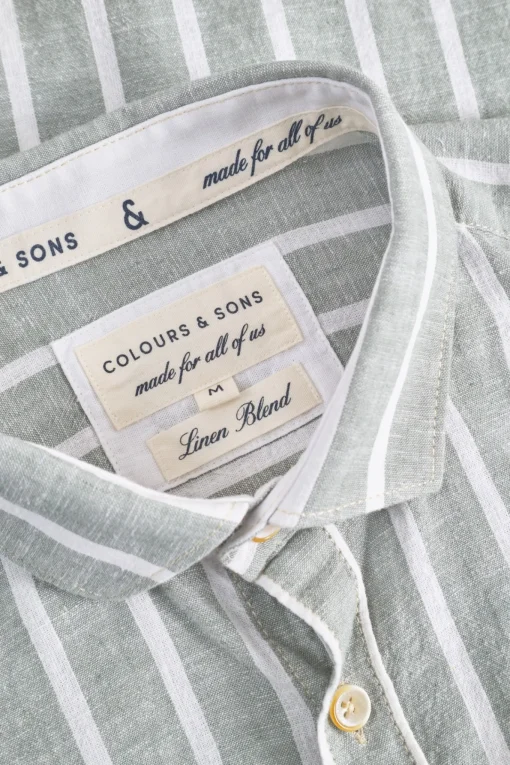 Herren Colours & Sons Hemd in Leinen Optik
