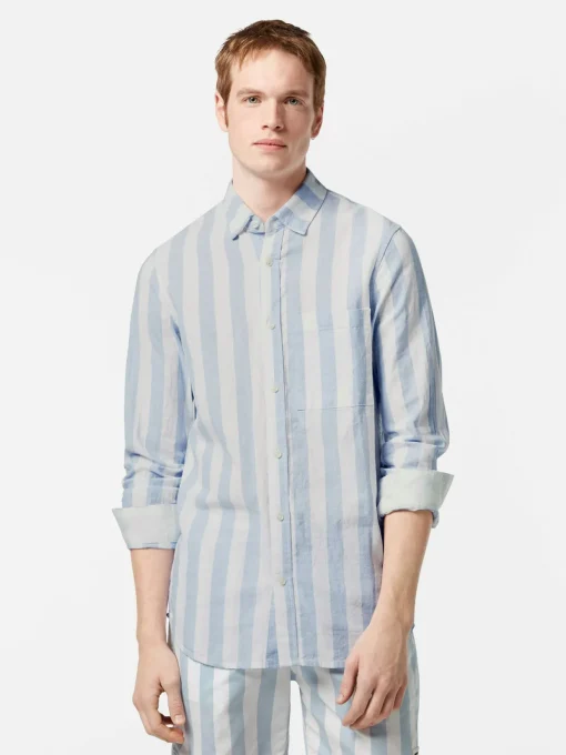 Herren Scotch & Soda Hemd in Leinenoptik