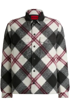 Herren Hugo Red Hemd in Oversized-Passform mit flauschiger Oberfläche