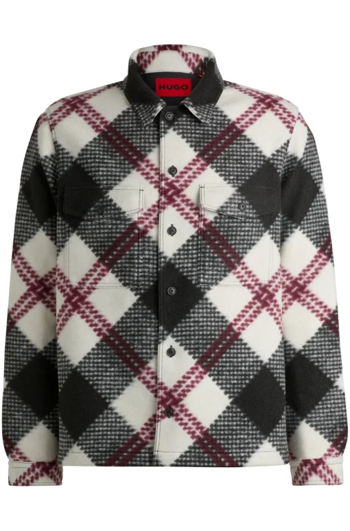 Herren Hugo Red Hemd in Oversized-Passform mit flauschiger Oberfläche