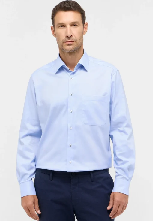 Herren Eterna Hemd Natté Langarm