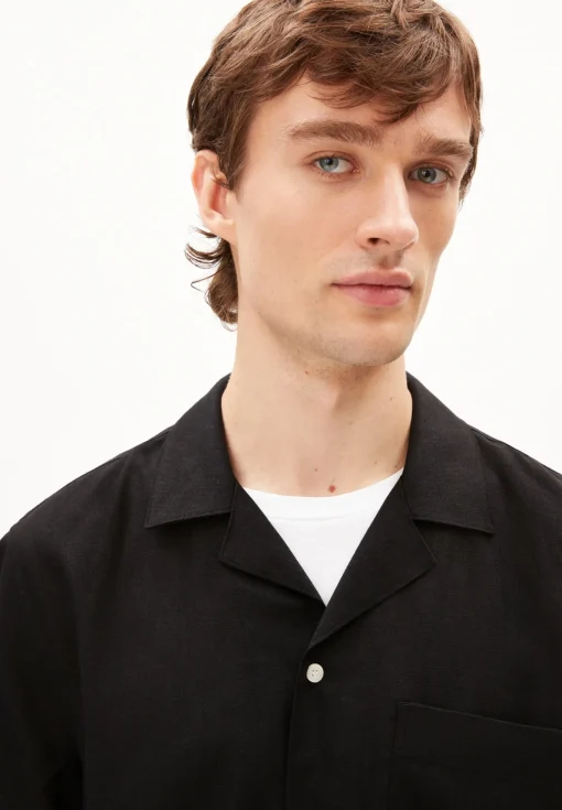 Herren armedangels Hemd Relaxed Fit aus Leinen-Mix LOVAAR LINO