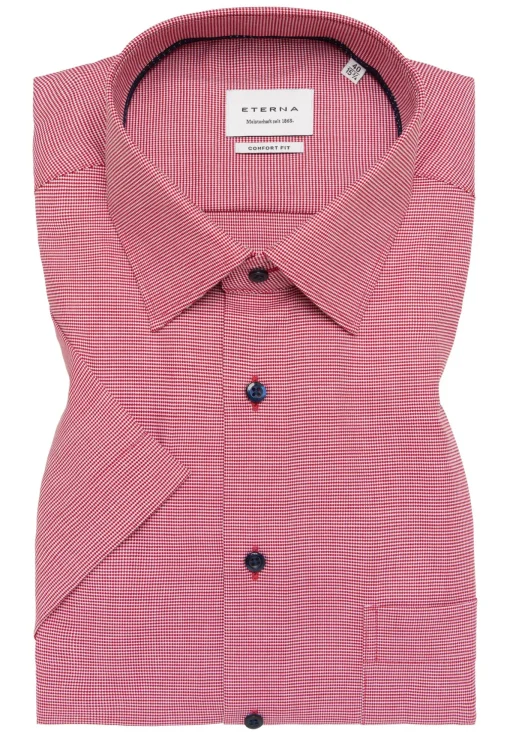 Herren Eterna Hemd Twill Kurzarm