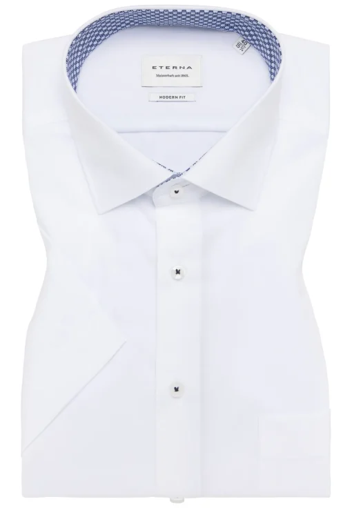 Herren Eterna Hemd Twill Kurzarm
