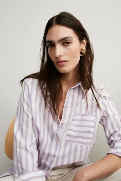 Damen Oui Hemdbluse reine Baumwolle