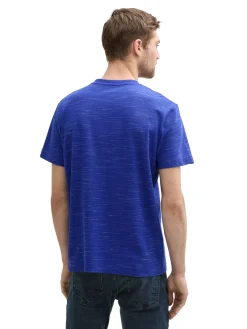 Herren Tom Tailor Henley T-Shirt mit Logo-Stickerei