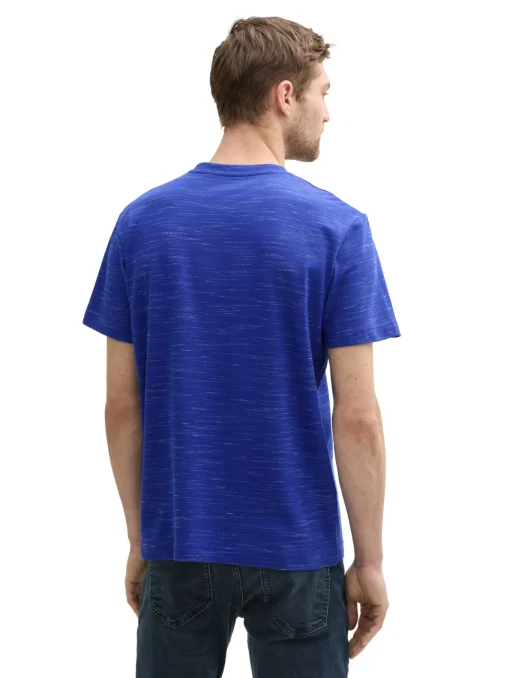 Herren Tom Tailor Henley T-Shirt mit Logo-Stickerei