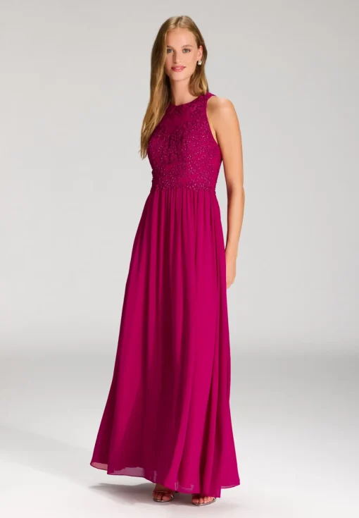 Damen Hey Kyla Hochgeschlossenes Chiffonkleid mit Stickerei