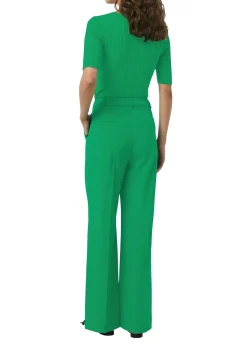 Damen Comma Hochwertige Hose im Loose Fit mit Formbund und Wide Leg