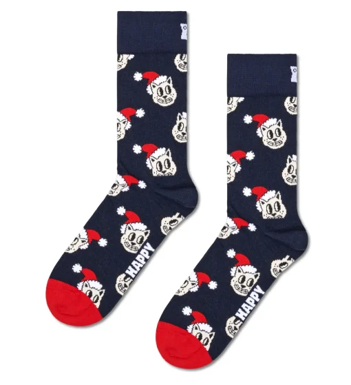 Damen Happy Socks Holiday Cat Sock