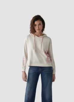 Damen Lecomte Hoodie mit stylischem Schriftzug und gemütlicher Kapuze