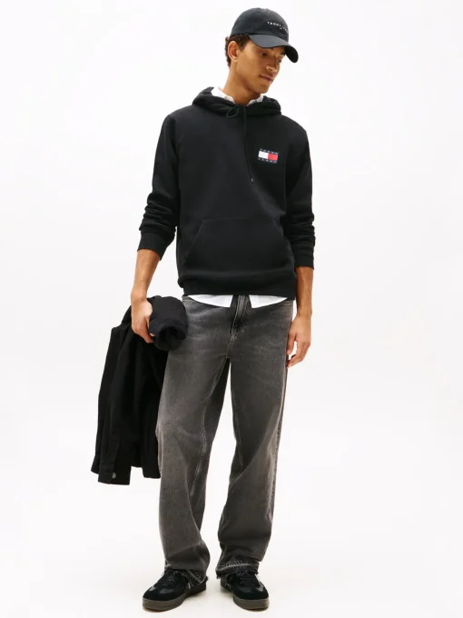 Herren Tommy Jeans Hoodie mit Tunnelzug und Logo