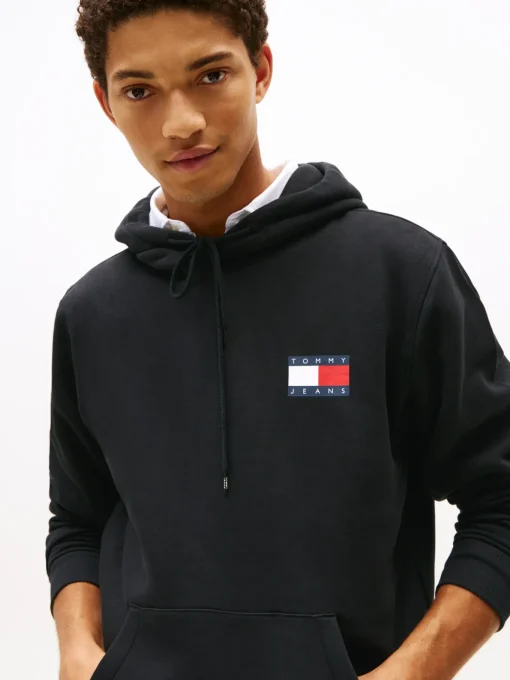 Herren Tommy Jeans Hoodie mit Tunnelzug und Logo