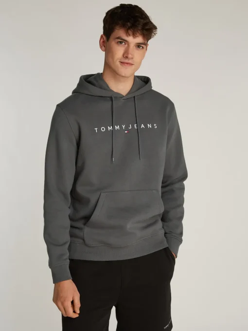Herren Tommy Jeans Hoodie mit Tunnelzug und Logo