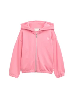 Kinder Tom Tailor Denim Hoodie Sweatjacke mit Stickerei